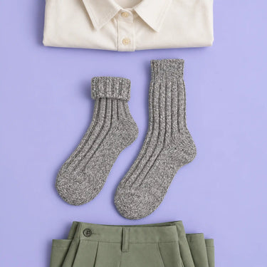 Calza Soft Grey Melange - Alpaca